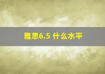 雅思6.5 什么水平